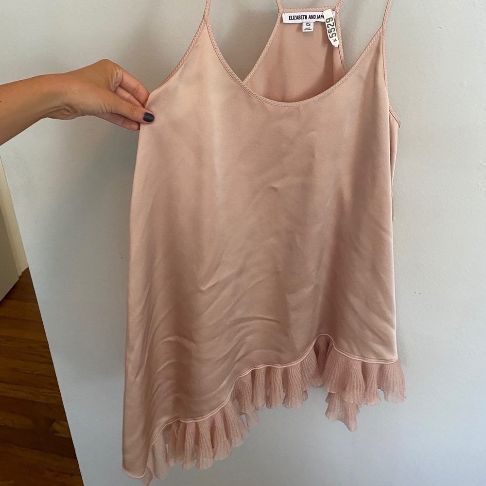 Elizabeth & James pink silky top